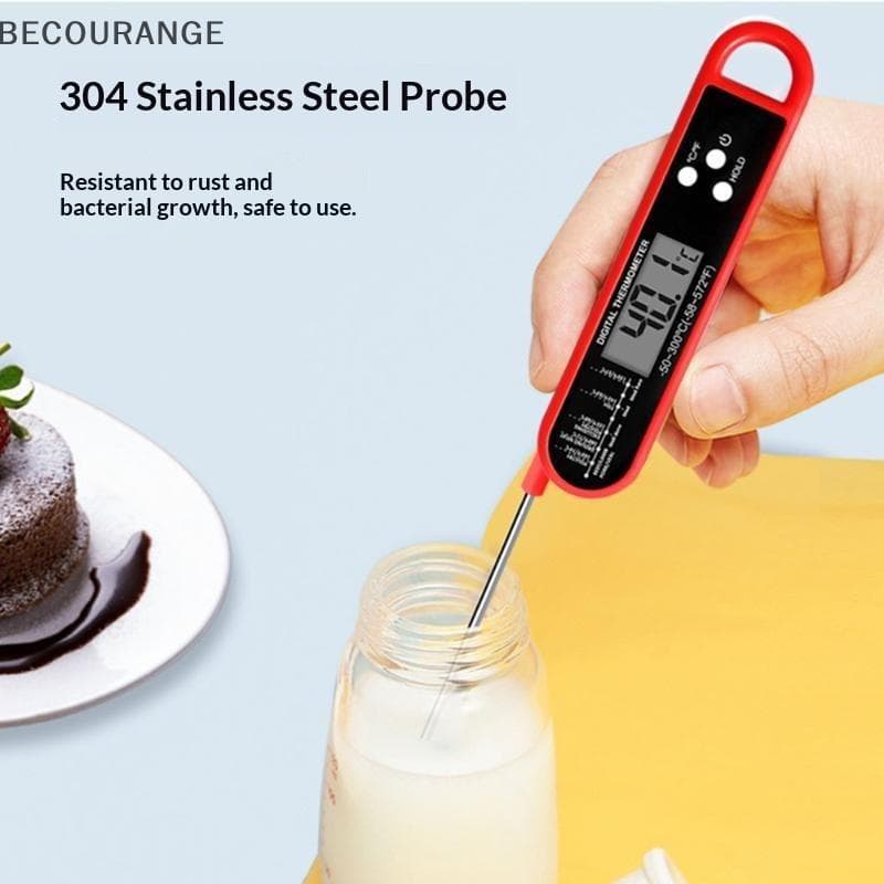 BEC Termômetro Digital De Carne , Leitura Instantânea , Preciso , Dobrável , Sonda Longa , Seguro Para Grelhar , Churras