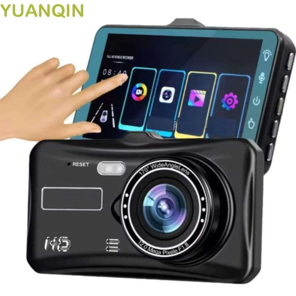 Dash Cam , Visão Noturna FULL HD 1080P Carro DVR , Tela Sensível Ao Toque Câmera Frontal E Traseira Lente Dupla Caixa Pr