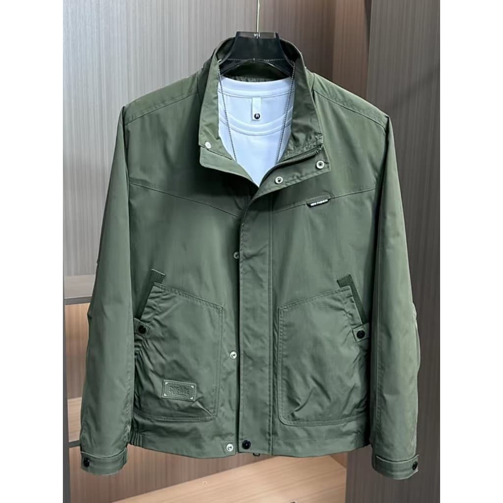 2026 primavera outono masculino Casual gola alta jaqueta All-Match macacão jaqueta masculina na moda único bonito moda t