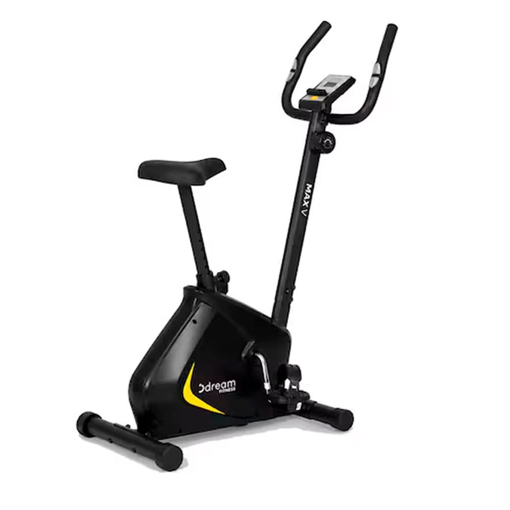 Bicicleta Ergométrica Vertical Max V Painel LCD Sistema Magnético 8 Níveis Dream