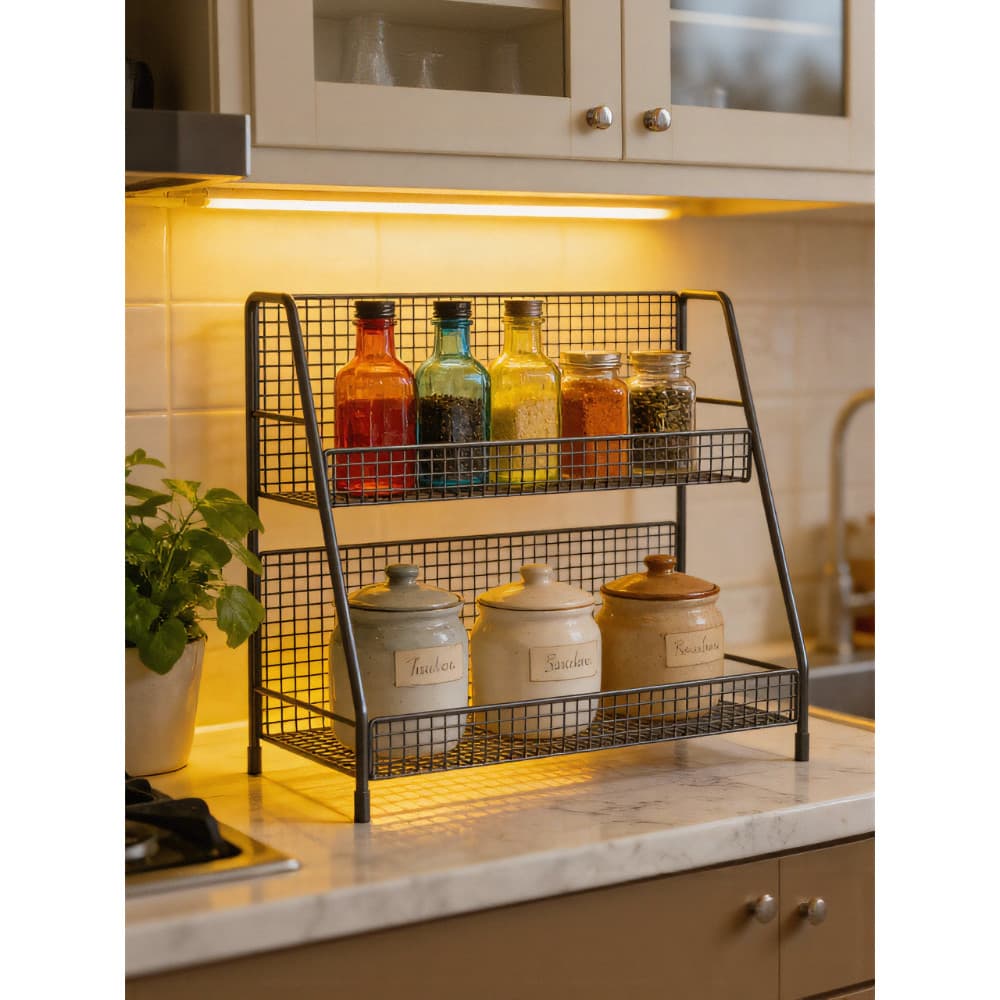 Rack de tempero de cozinha condimento óleo sal molho vinagre rack de armazenamento bancada tempero garrafa rack de armaz