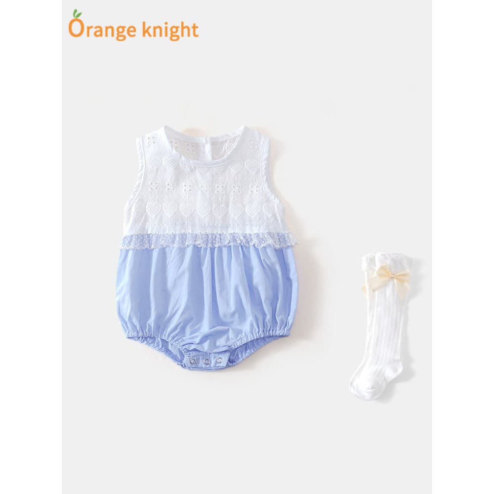 Bebê bebê roupas de verão estilo fino recém-nascido menina sem mangas colete triângulo roupas do bebê coreano princ