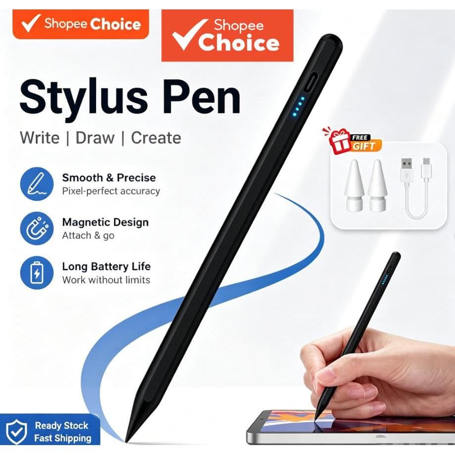Caneta Universal Stylus para Android e iOS, lápis de toque 2 em 1 para telefones e tablets, compatível com Xiaomi,