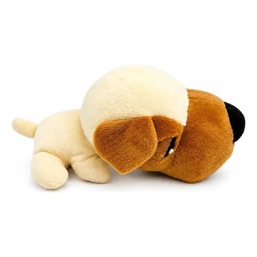 Brinquedo Pet Bichinho Pelúcia Cachorro Mordedor Com Apito Bege Cachorro Oferta