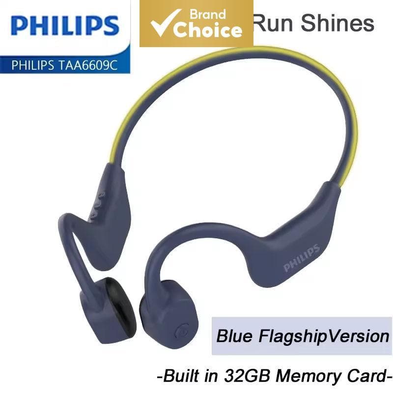 Fones de ouvido Philips TAA6609C, fones de ouvido, fones de ouvido Bluetooth de condução óssea com microfone, bateria de