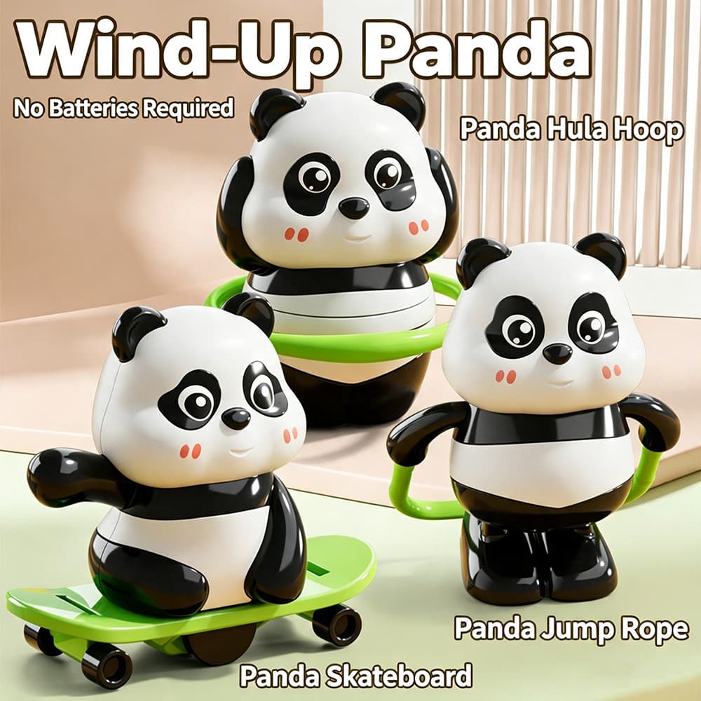 Kawaii Skate Panda Brinquedo Acabar Engraçado Pular Corda Hula Hoop Crianças Brinquedos Educativos Relógio