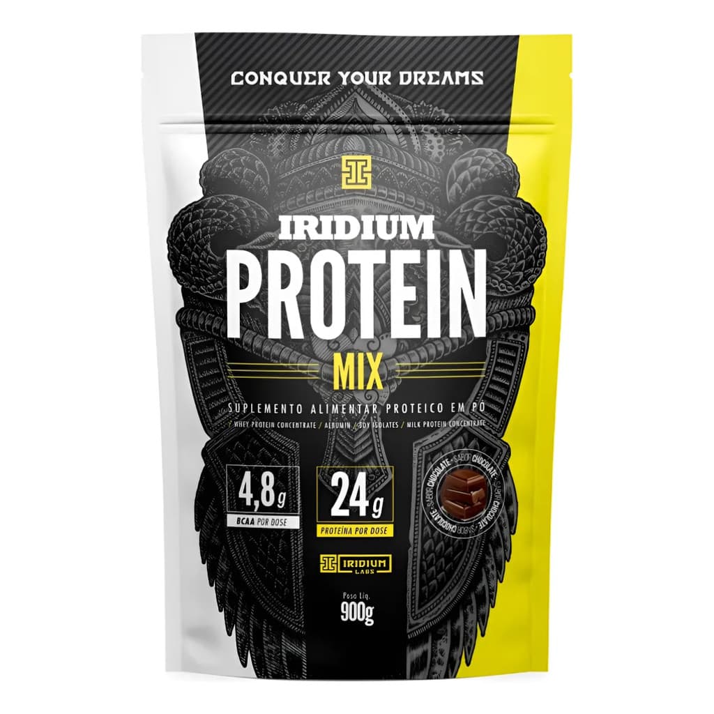 Protein Mix Sabor Chocolate 900g Iridium Labs Whey Proteína Ganho de Massa Muscular