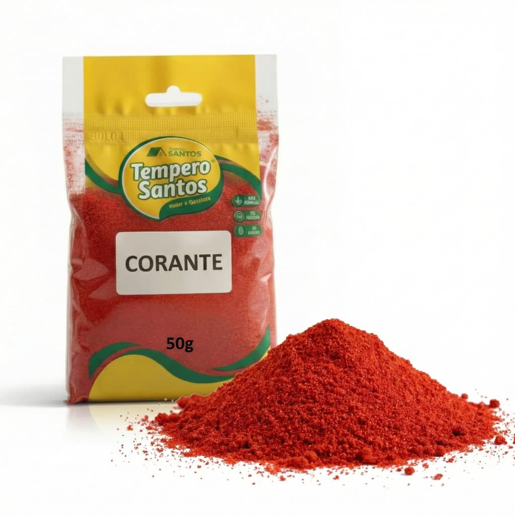 Corante Colorau Urucum Puro 100% Em Pó | Tempero Para Arroz E Feijão 250g / 500g / 1kg - Tempero Santos