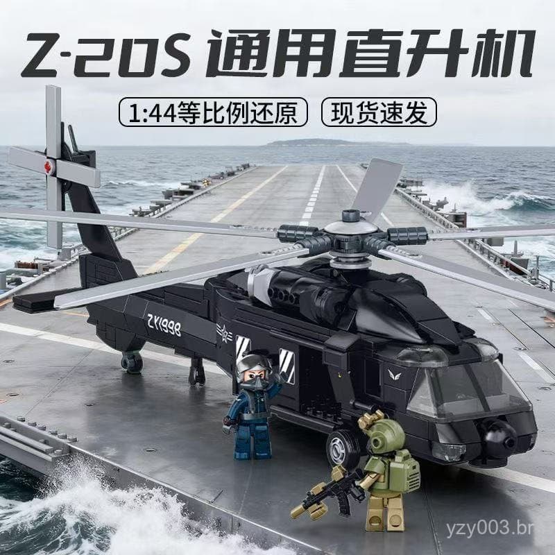 600 Peças de Blocos de Montar Lego, Série Militar, Helicóptero Apache, Caça Mustang, Brinquedos de Montar para Meninos