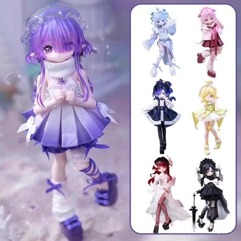 1/8bjd Caixa Surpresa Boneca Articulada Caixa Misteriosa Figura de Ação Anime Kawaii Brinquedo Surpresa Presente