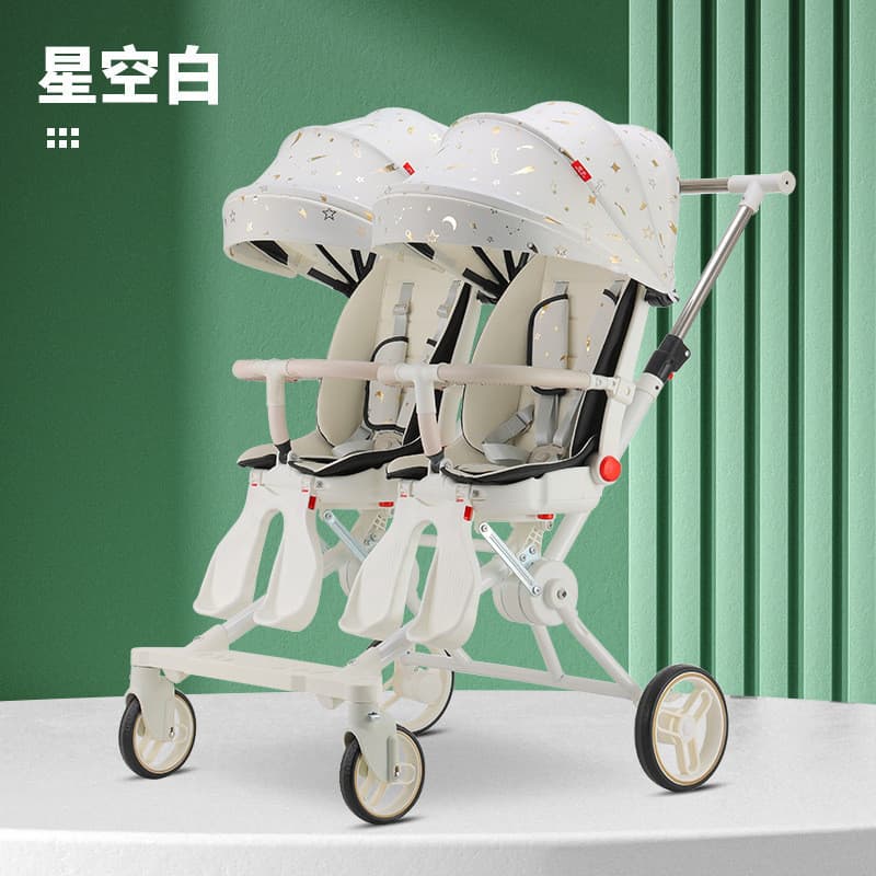Novo carrinho de bebê duplo carrinho de bebê ferramenta útil andando bebê leve dobrável sentado reclinável duplo duplo a