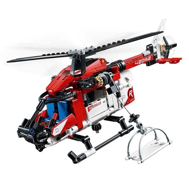 Compatível com o conjunto de blocos de montar do helicóptero de resgate LEGO 42092, blocos de montar do helicóptero Br A