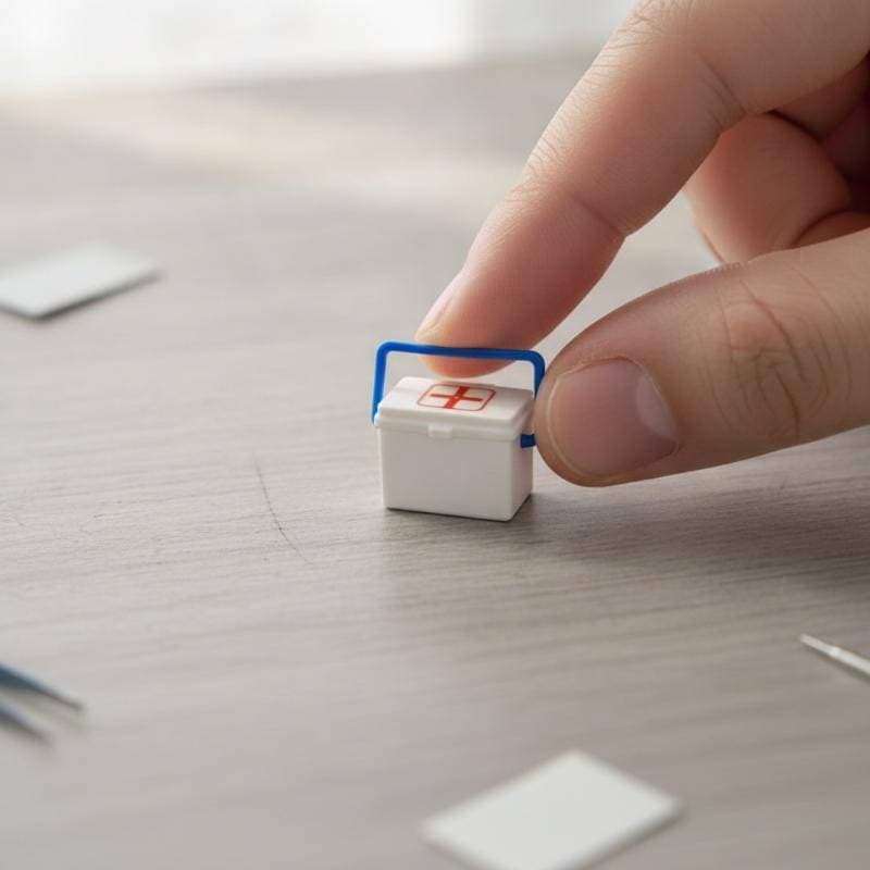 [GrandLarge] Mini Kit De Primeiros Socorros Em Escala 1/12 , Modelo De Simulação Realista , Caixa De Remédios , Decoraçã