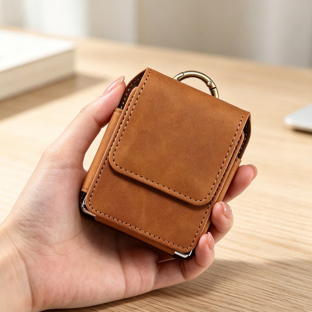 Nova bolsa para celular adequada para Samsung zflip8 Capa para celular com tudo incluído Bolsa de armazenamento resisten