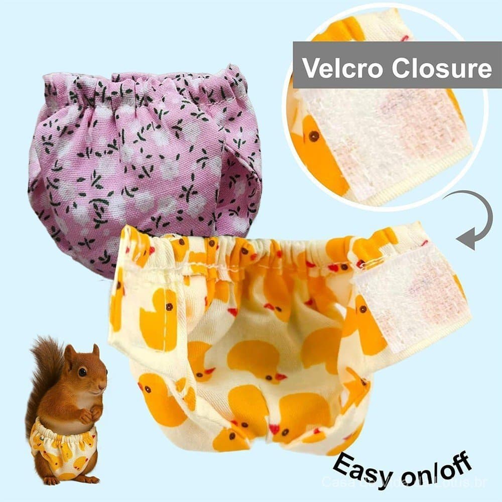 Fraldas para esquilos, fraldas de troca, fraldas descartáveis, artigos para passeios de pequenos animais, treinamento, l
