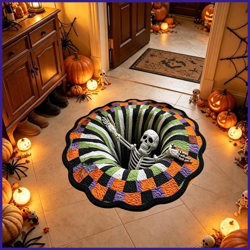 Tapetes De Halloween Interior Antiderrapante Redondo Férias Decoração De Casa Tapete De Porta Para Varanda Sala De Estar