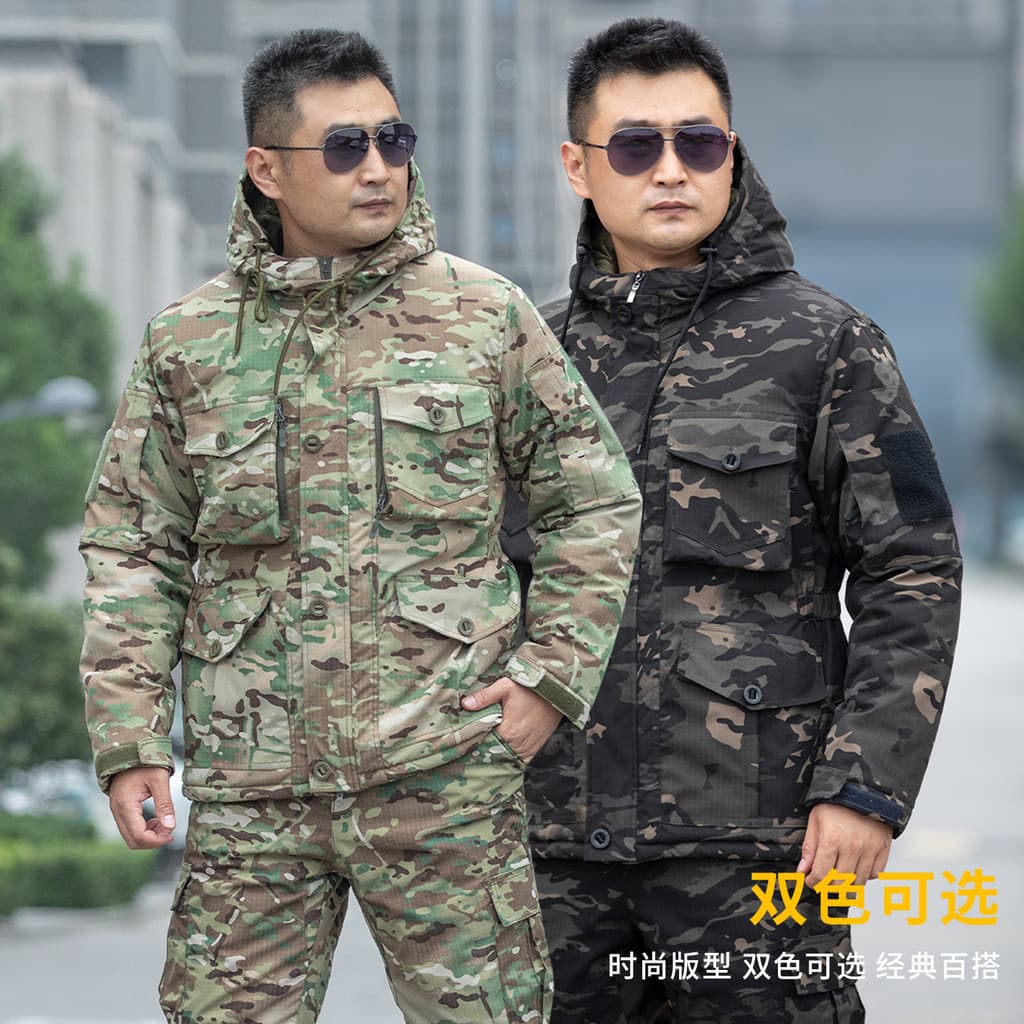 Outono inverno jaqueta camuflada tática jaqueta acolchoada de algodão jaqueta masculina acolchoada de algodão jaqueta ac