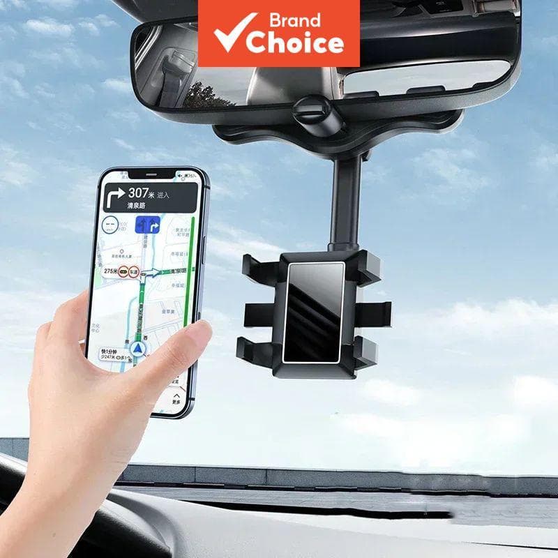 【SAIMILI】Suporte para celular retrovisor de carro, suporte giratório 360° para celular, suporte estável para navegação