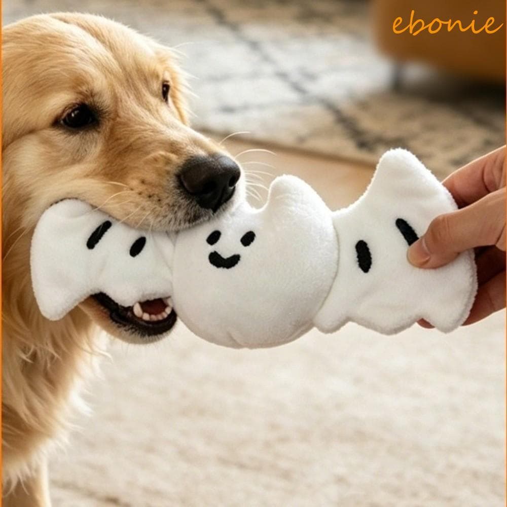 EBONIE Ghost Puppy Squeak Toy , Brinquedo De Mastigar De Pelúcia Para Cachorro Com Som De Desenho Animado , Brinquedos D