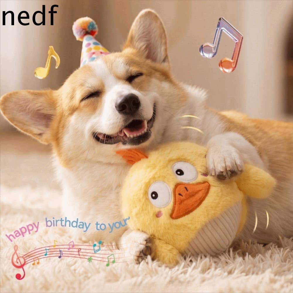 Brinquedo De Pelúcia Para Cachorro NEDFS , Interativo Resistente À Mordida De Desenho Animado , Brinquedos Recarregáveis