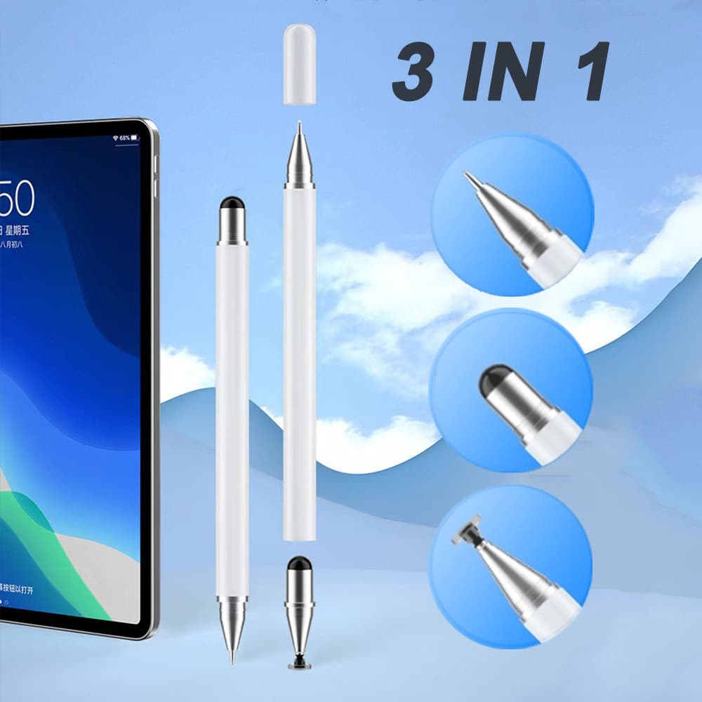 stylus 3 Em 1 : Uma Caneta Compatível Com tablets , smartphones E Dispositivos Android iOS