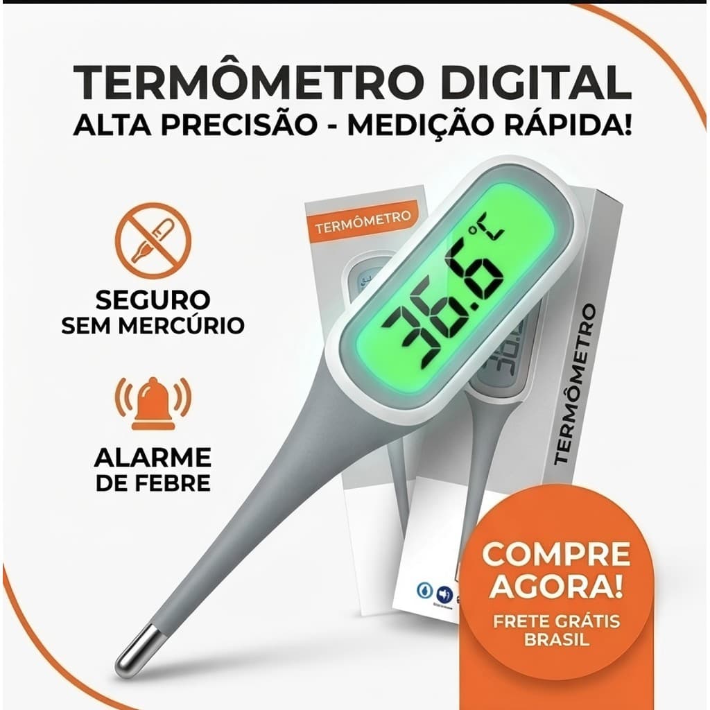 Termômetro Digital Termometro Medidor De Febre Rápido Pronta Entrega