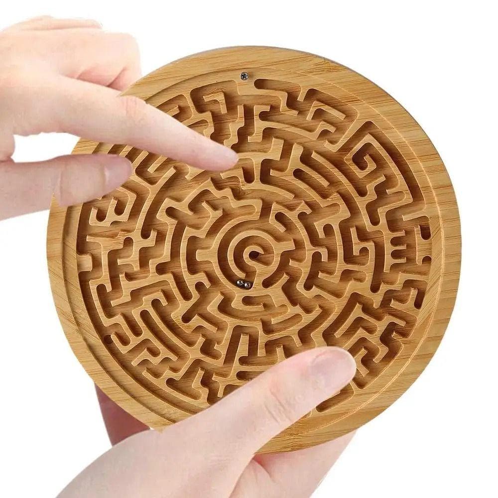 MSEADA Jogo De Tabuleiro De Labirinto Redondo , Brinquedo Criativo Montessori , Quebra-Cabeça Brinquedos Educativos Infa