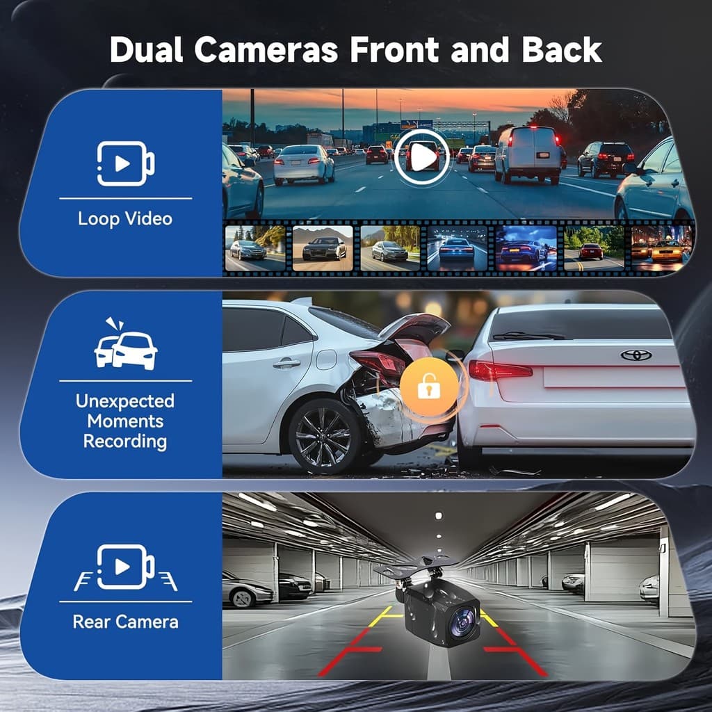 Pionray 4k Dual Dash Cam WIFI Gps Adas Gravador De Carro Dianteiro Traseiro