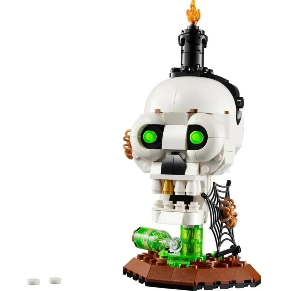 LEGO 40883 Vela de Caveira Halloween – 204 Peças para Montar uma Decoração Assustadora e Criativa