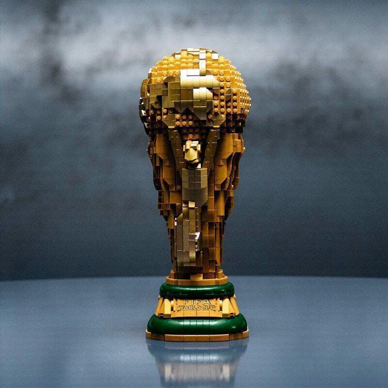 1500 peças de blocos de montar Lego, modelo montável do troféu Hércules da Copa do Mundo de futebol, coleção para fãs, p