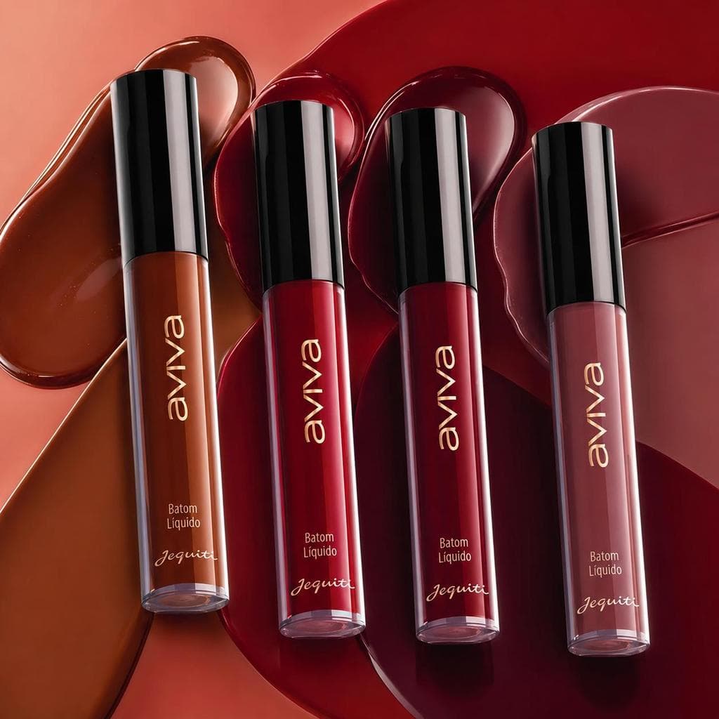 Batom Líquido Jequiti Aviva Matte Vermelho Delírio 4ml – Alta Cobertura e Longa Duração