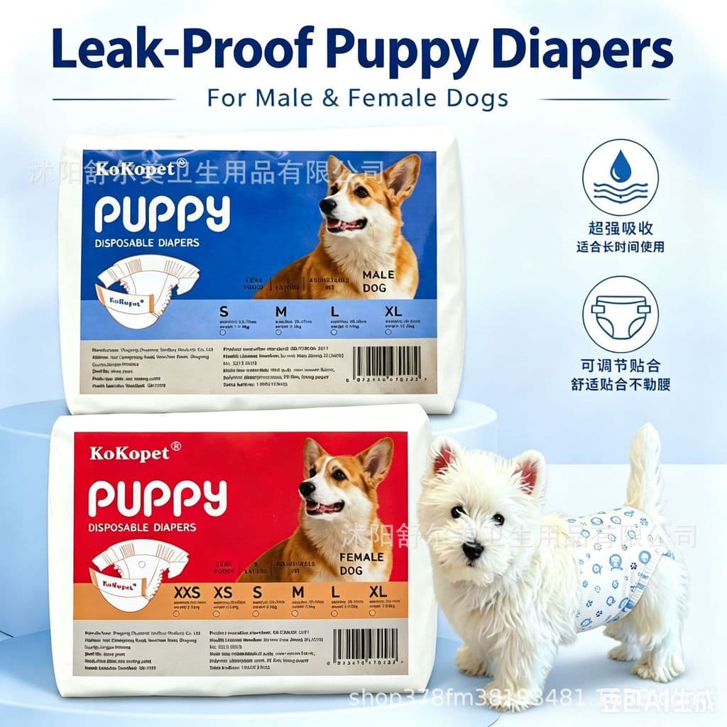 KoKopet Fralda descartável respirável para animais de estimação Cachorro Calças fisiológicas dedicadas Calças menstruais