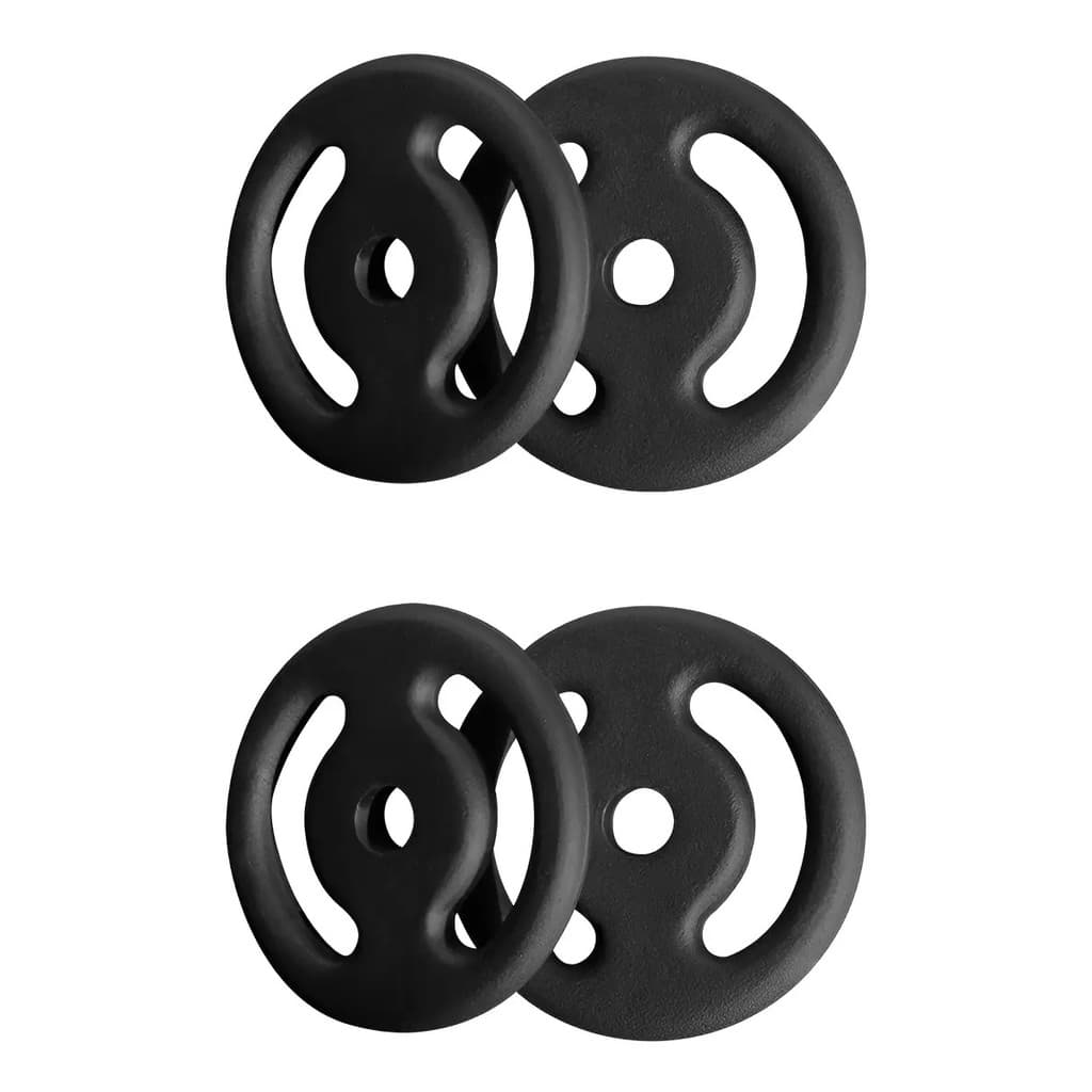 Kit Anilhas 2 De 10Kg + 2 De 5Kg Total De 30 kg para Musculação e Treino em Casa Halter Anilha Peso Academia Musculação