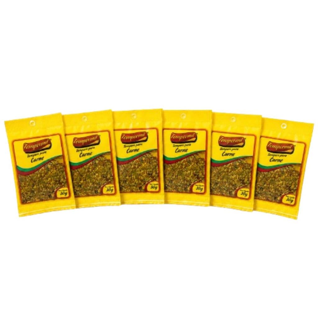 Kit 6 Temperos para Carne Tempermil 30g Ideal para Churrasco, Carnes Assadas e Grelhadas