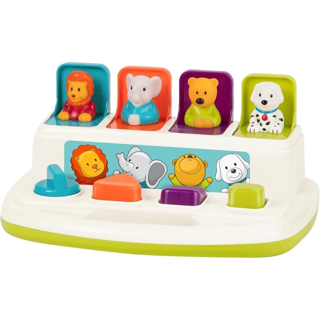 Battat – Brinquedo de Causa e Efeito – Brinquedo Educativo com Botões e Cores – Brinquedos de Animais para Classificação