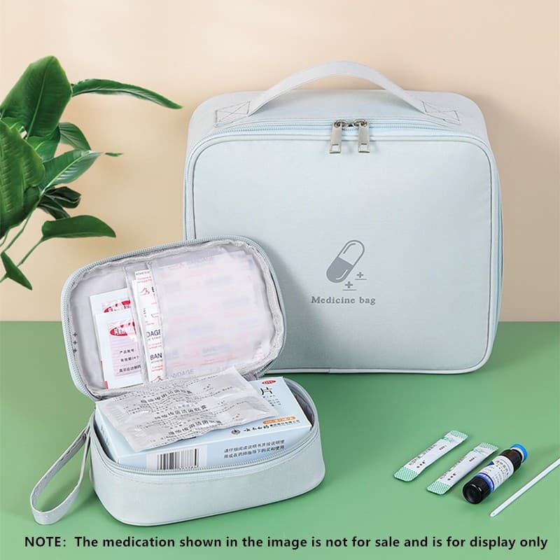 Bolsa Portátil para Armazenamento de Medicamentos, Estojo de Viagem para Uso Doméstico, Kit de Primeiros Socorros, Kit d