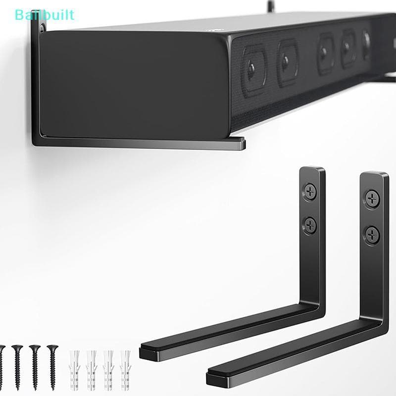 [BLU] Suportes De Parede Para Montagens De Barra De Som-Suporte De Prateleira Anti-Queda Fácil De Instalar Universal De 