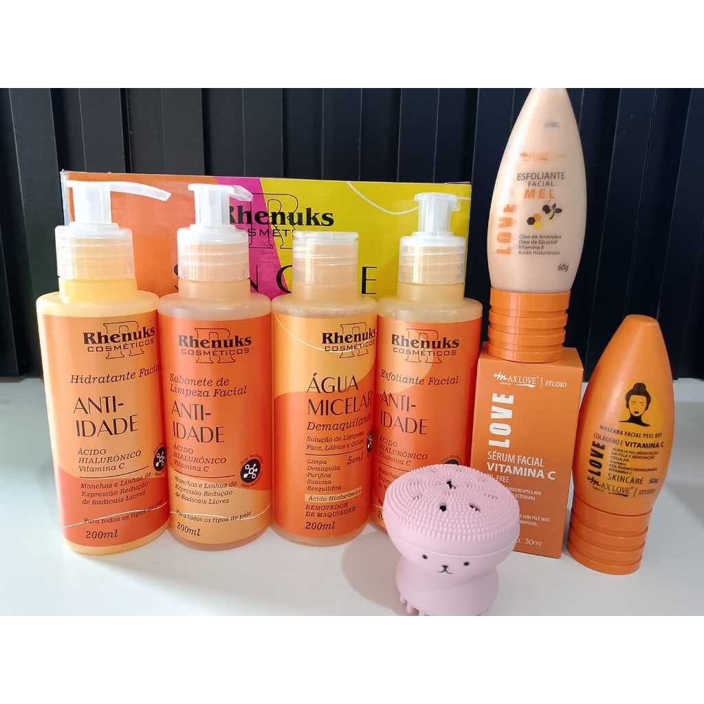 kit Skin Kit Skincare 8 Itens Vitamina C Anti-Idade – Rhenuks Cosméticos