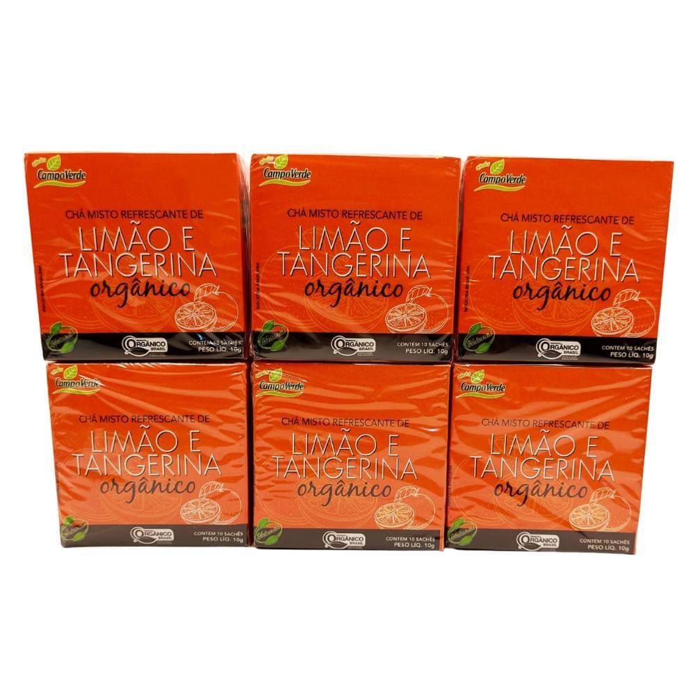 Kit 6 Chás Limão com Tangerina Bergamota Orgânico 10 sachês cada