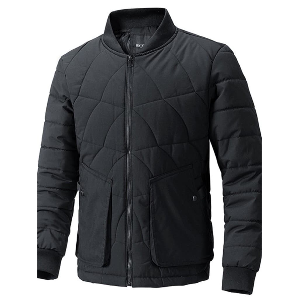 Jaqueta acolchoada masculina inverno gola de beisebol jaqueta chinesa gola masculina Casual acolchoada jaqueta quente à 