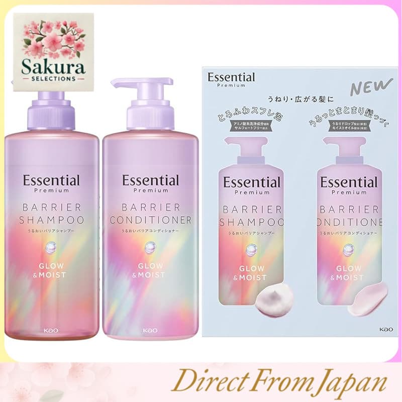Kit Shampoo Premium Essencial para Barreira Hidratante Glow & Moist com Bomba Dosadora 900ml
