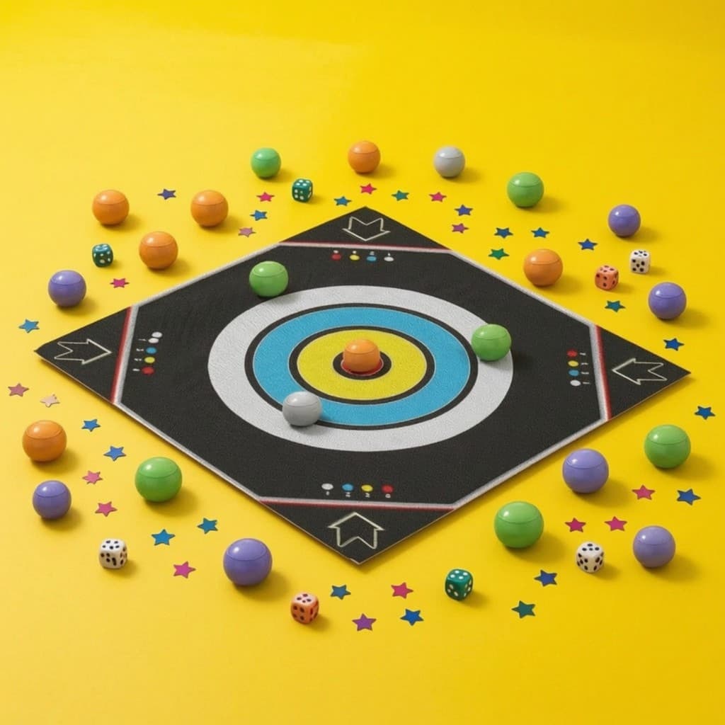 Jogo De Tabuleiro Cintilante Com Bolas , De Pano De Mesa Portátil Interativo Para Famílias , Festas , Jogos Internos