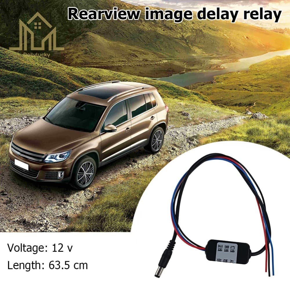 Para Carro RCA Câmera De Visão Traseira Atraso Temporizador Relé Filtro Fio Cabo [Dailylucky.br-DLY]