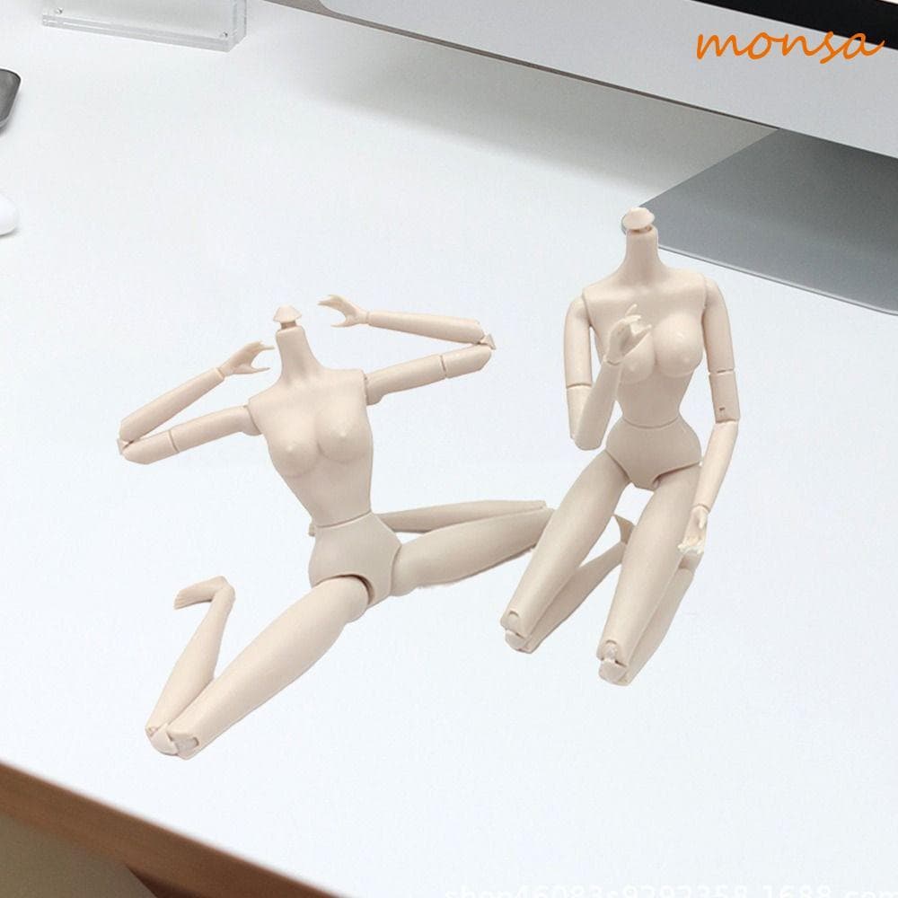 MONSA Bonecas BJD Nuas Articuladas , Boneca 1/6 Sólida , Pele Branca , Brinquedos De Nude , 28 Articulações Super Modelo