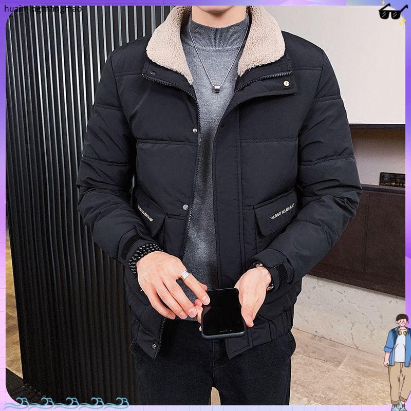 Novo estilo acolchoado jaqueta acolchoada jaqueta de inverno jaqueta acolchoada quente na moda masculina forro de lã eng