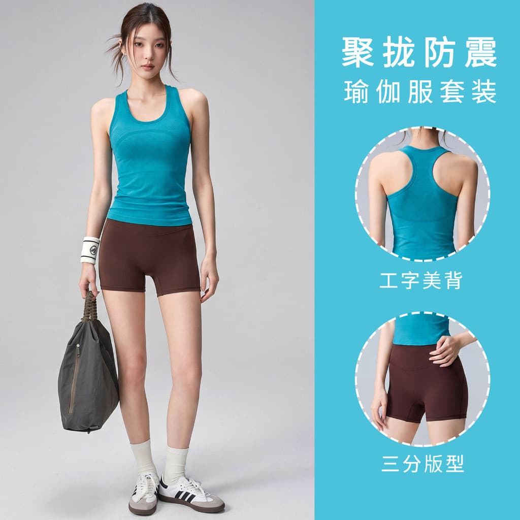 À prova de choque reunindo colete sem mangas de uma peça feminino correndo Fitness Pilates roupas de treinamento roupas 