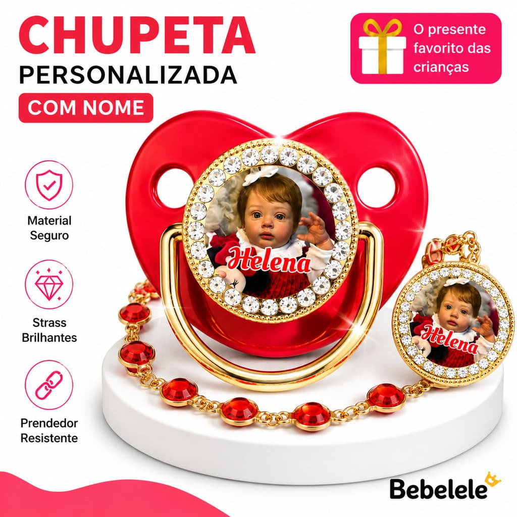 Chupeta para bebês com foto personalizada do bebê, chupeta de silicone sem BPA &KPYF NNJA