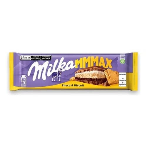 Milka Chocolate ao Leite Choco Biscuit 300g Importado Especial com Biscoitos
