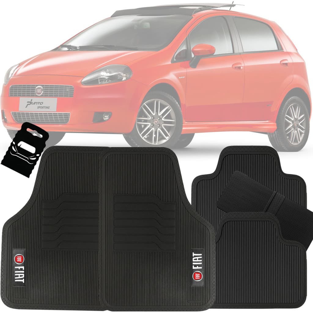 Tapete Automotivo Universal Borracha Punto 2007 2008 2009 2010 2011 2012 2013 2014 2015 2016 2017