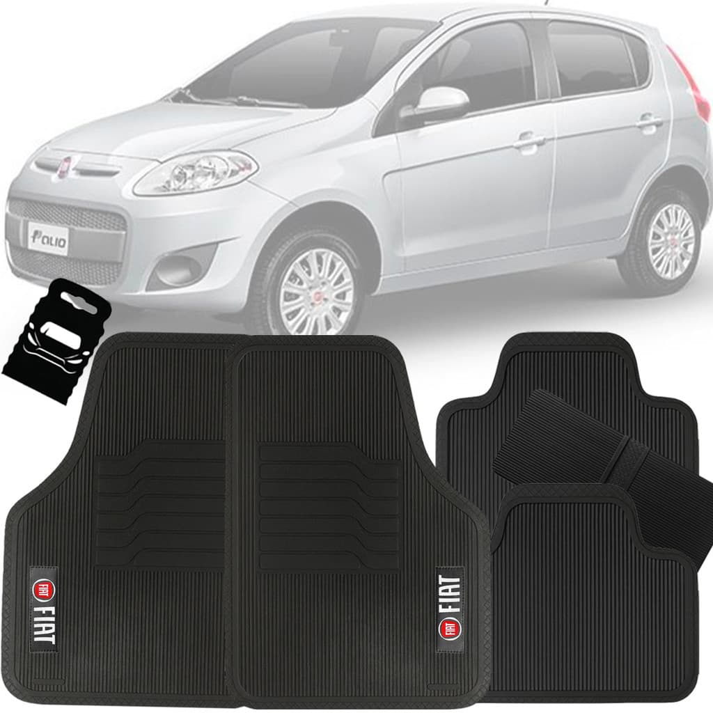 Tapete Automotivo Universal Borracha Palio 2012 2013 2014 2015 2016 2017 2018 2019 2020 2021 2022 2023